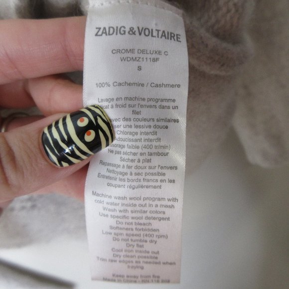 Zadig & Voltaire Chrome Deluxe Cashmere Sweater S - Picture 6 of 10